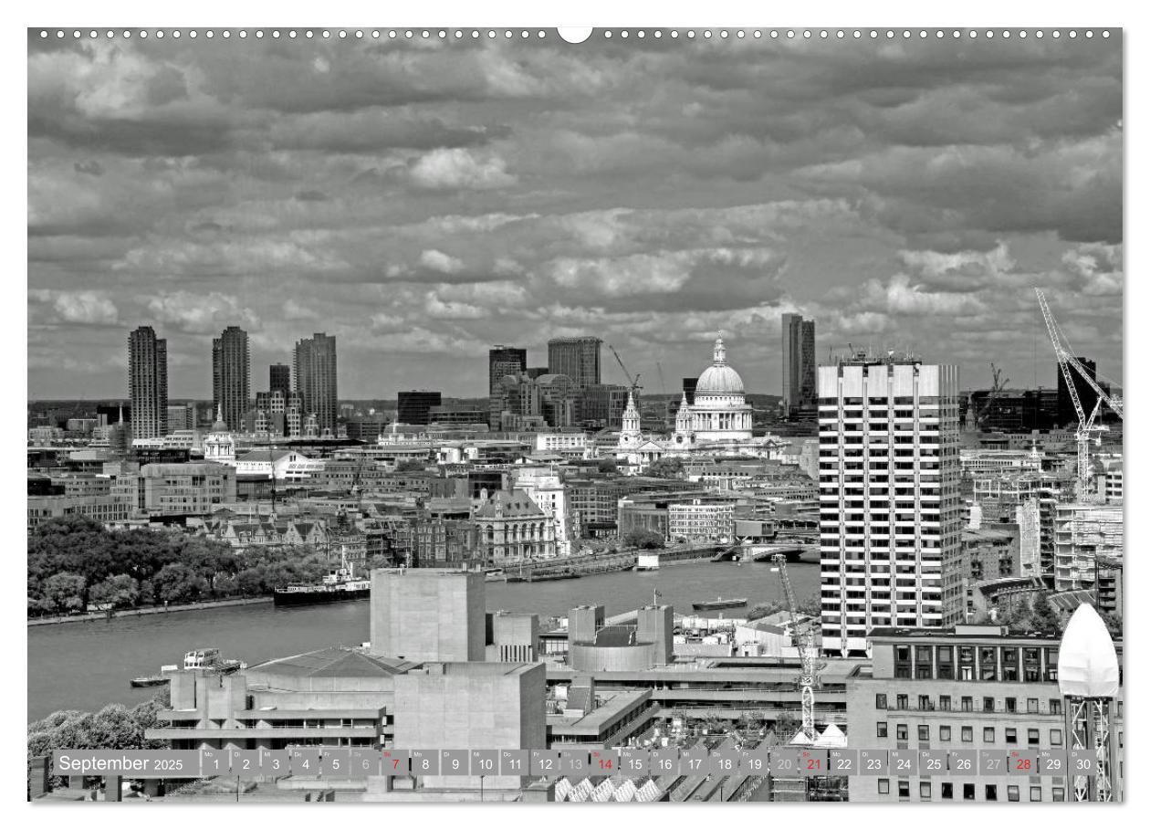 Bild: 9783435700455 | London in Schwarz-Weiß (Wandkalender 2025 DIN A2 quer), CALVENDO...