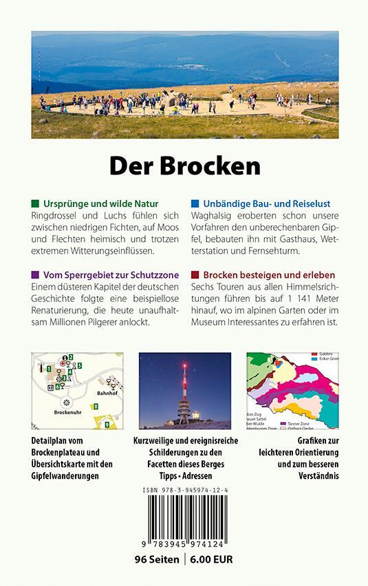 Rückseite: 9783945974124 | Der Brocken | Natur und Geschichte erleben | Thorsten Schmidt (u. a.)