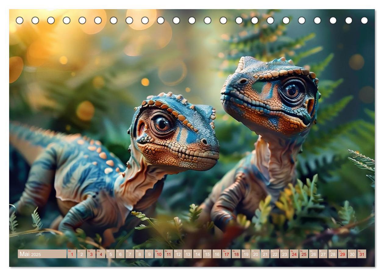 Bild: 9783383797361 | Dino-Babys (Tischkalender 2025 DIN A5 quer), CALVENDO Monatskalender