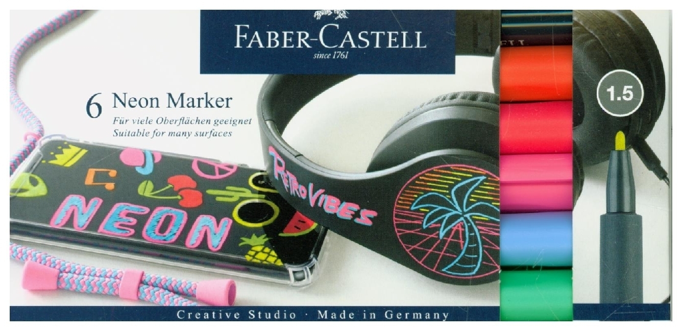Cover: 4005401608066 | Faber-Castell Neon Marker, 6er Kartonetui | Stück | In Kartonage