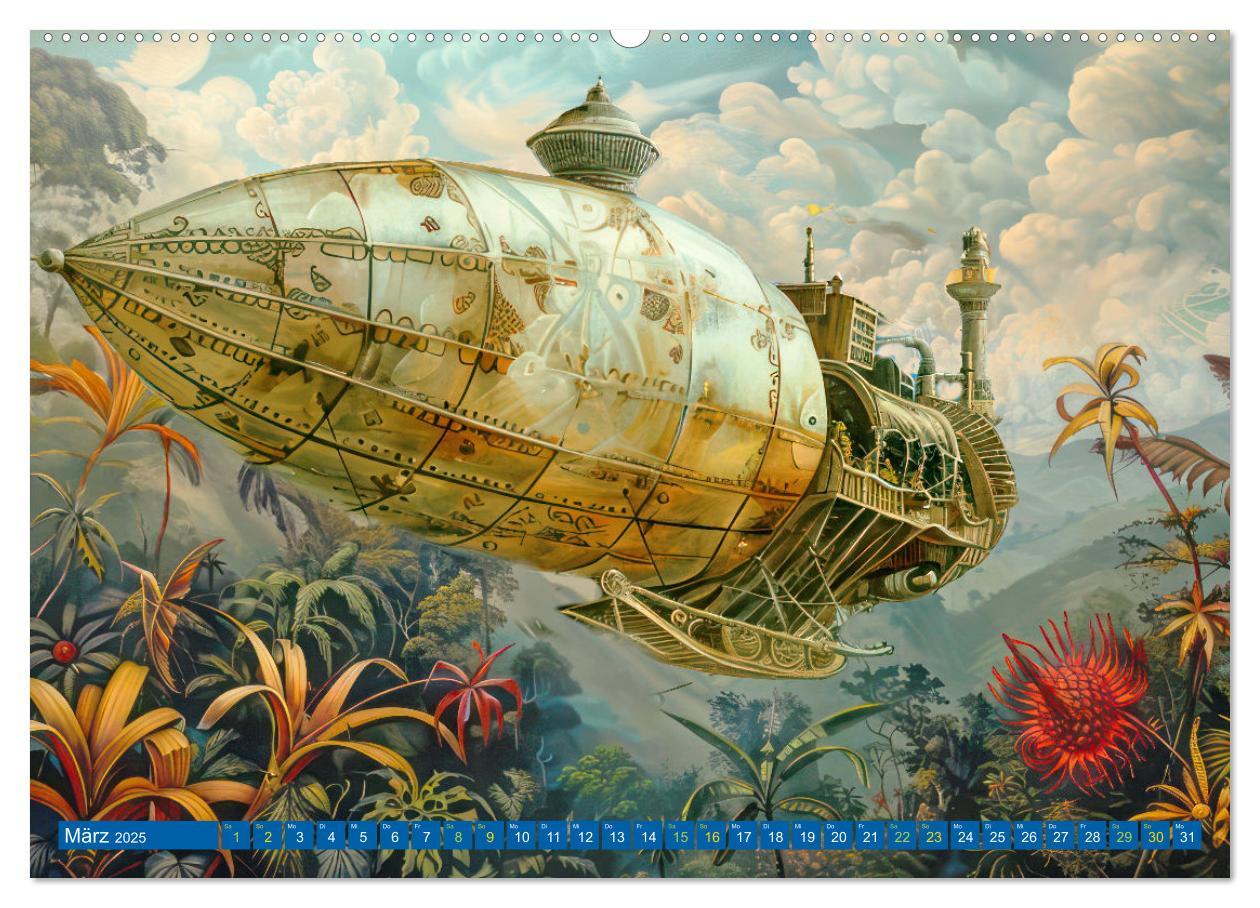 Bild: 9783383807640 | Steampunk Luftschiffe mit einer surrealen Note (Wandkalender 2025...