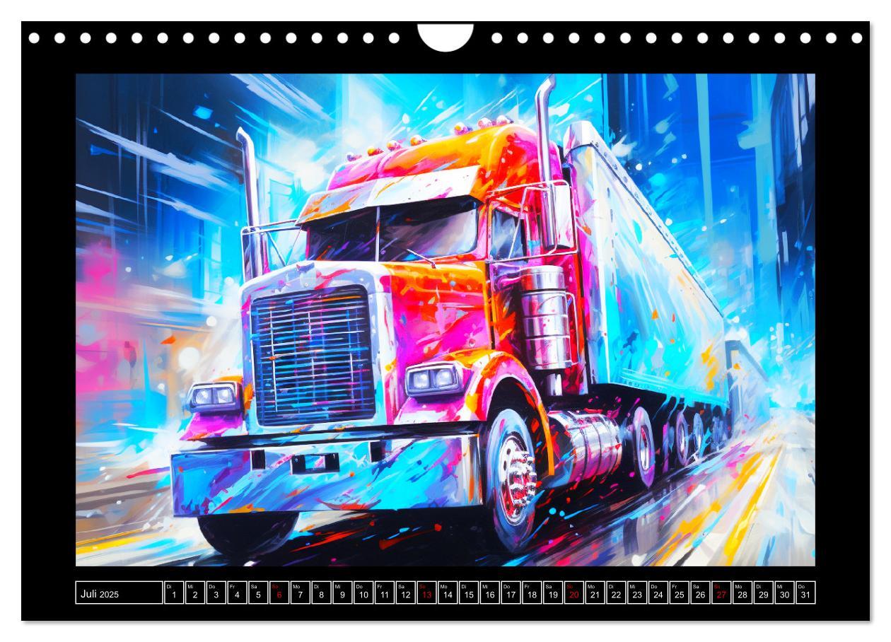 Bild: 9783383857324 | Langhauber Paintings. Trucks in lebendigen Farben (Wandkalender...