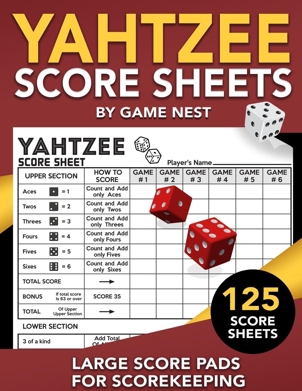 Cover: 9781951791032 | Yahtzee Score Sheets | Game Nest | Taschenbuch | Paperback | Englisch