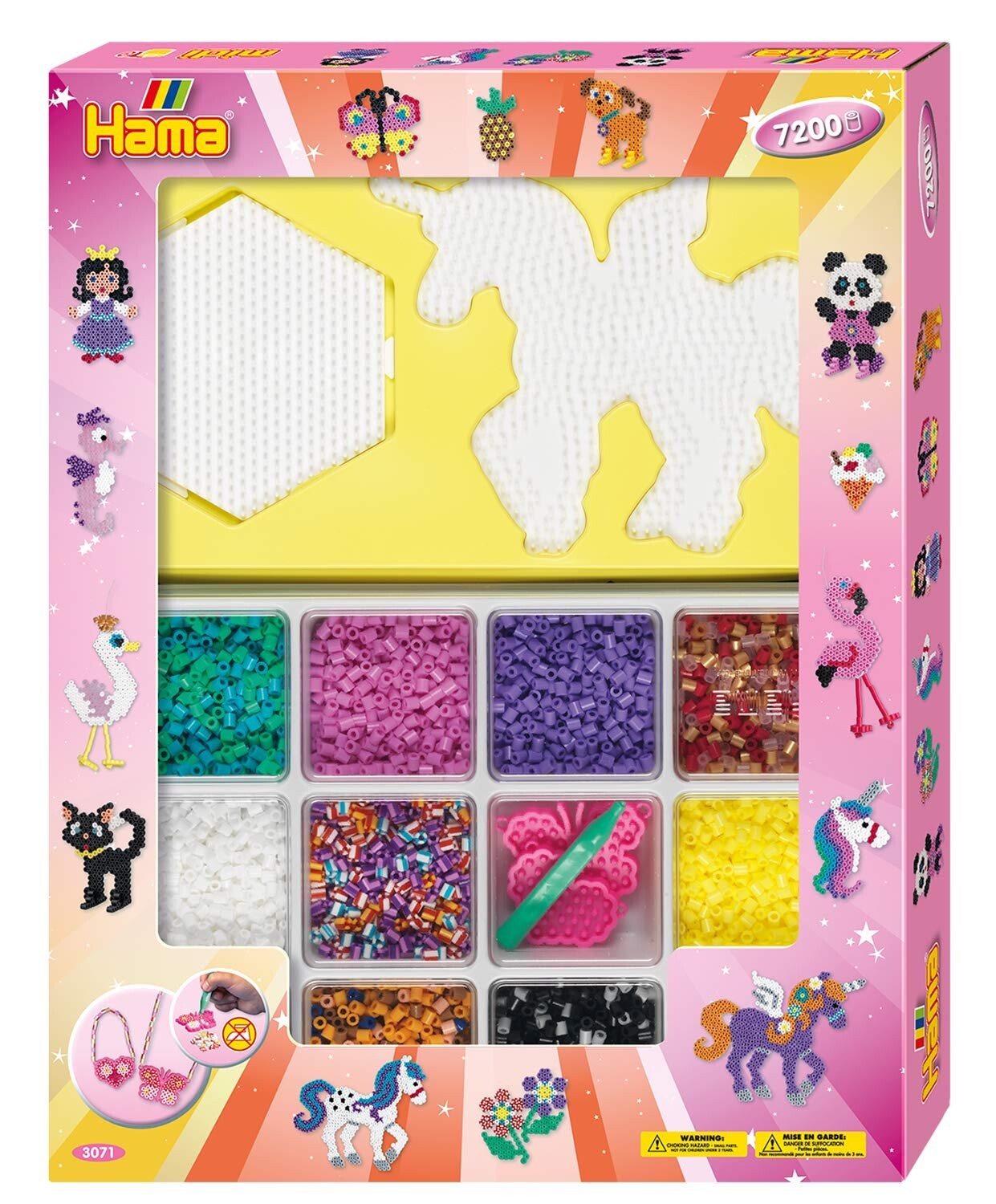 Cover: 28178030711 | Hama 3071 - Bügelperlen, Super Geschenkset (pink), 7200 Midi-Perlen...