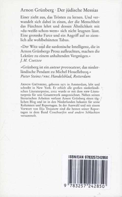 Rückseite: 9783257242850 | Der jüdische Messias | Arnon Grünberg | Taschenbuch | 640 S. | Deutsch