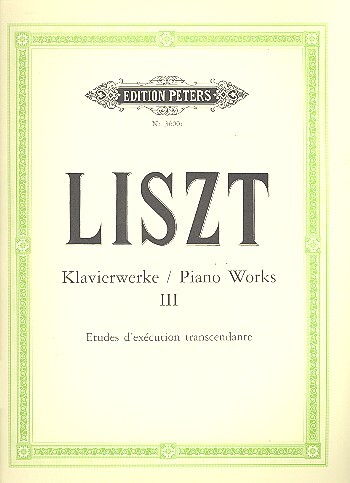 Cover: 9790014016777 | Klavierwerke 3 - Etudes d'exécution transcendante | Franz Liszt | Buch