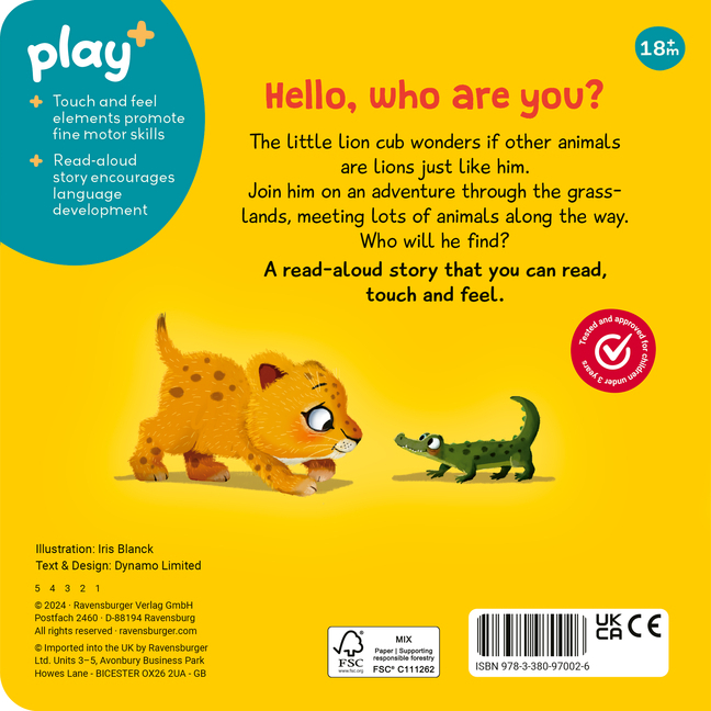 Bild: 9783380970026 | Ravensburger Play+ Are you a lion like me?, Baby book 18+ months