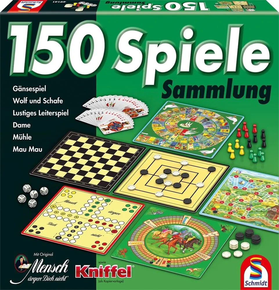 Cover: 4001504491413 | Schmidt 49141 - Spielesammlung GRÜN mit 150 Spielemöglichkeiten;