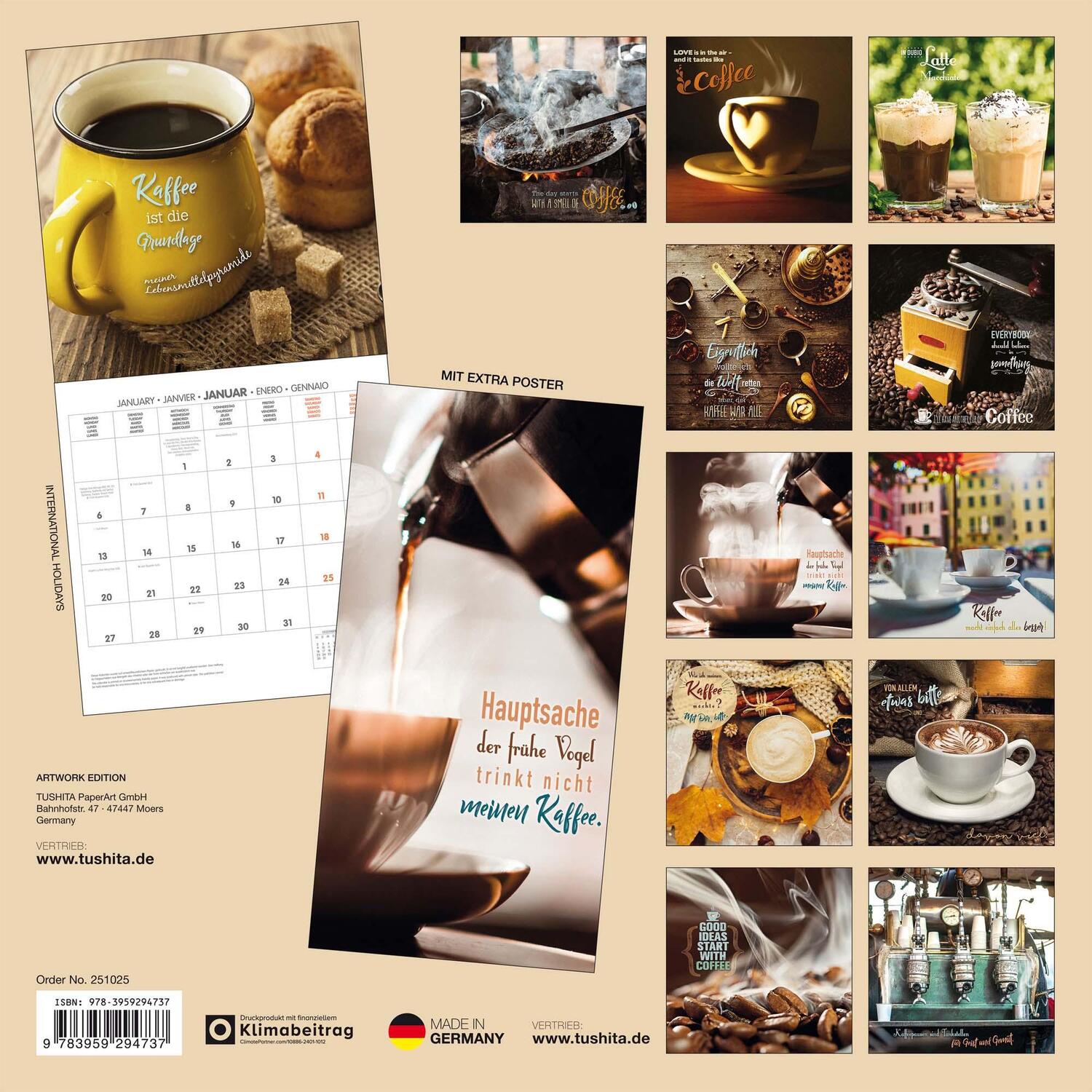 Rückseite: 9783959294737 | Coffee 2025 | Kalender 2025 | Kalender | Artwork Edition | 28 S.