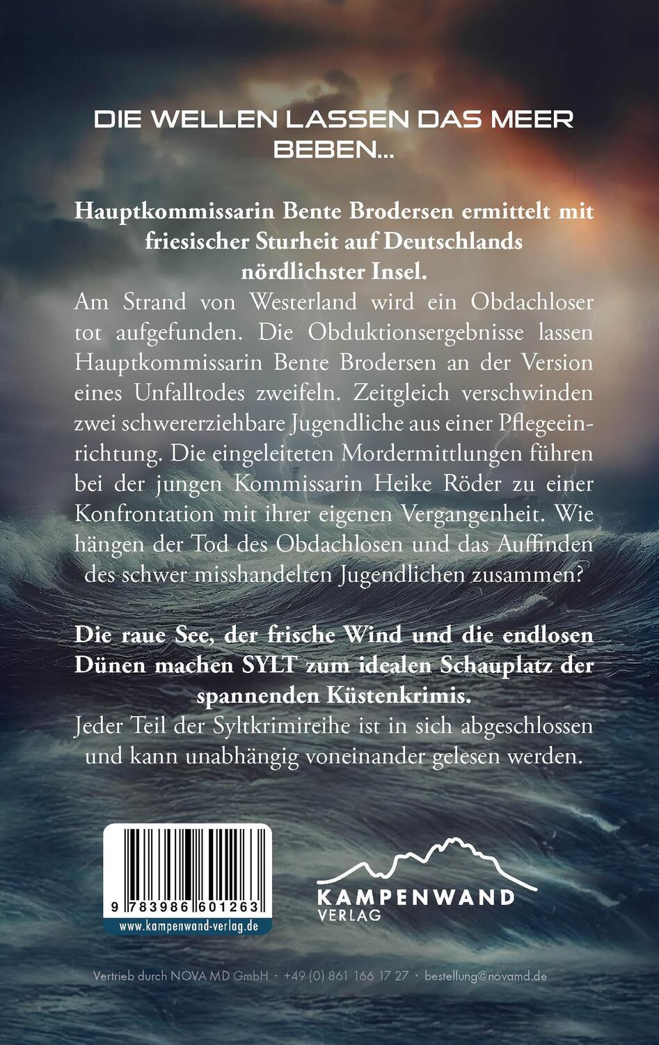 Rückseite: 9783986601263 | SYLT-KRIMI Wellengrab | Nordseekrimi (KÜSTENKRIMI) | Krinke Rehberg