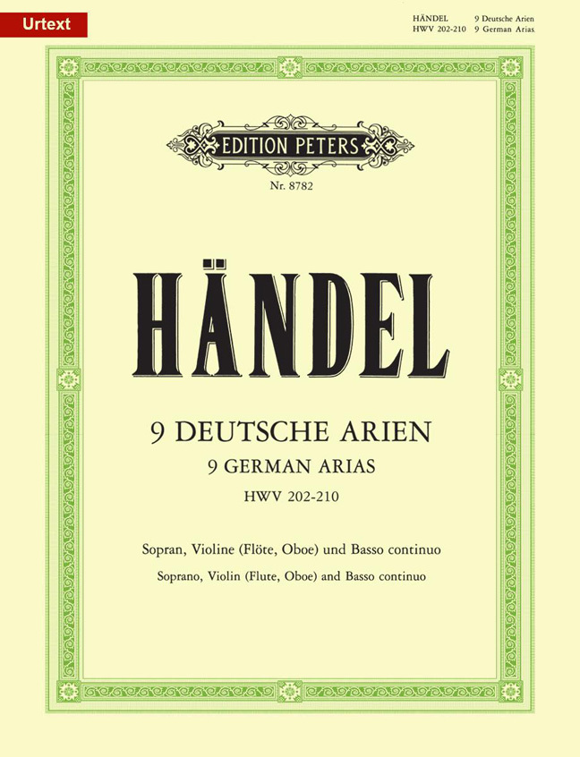 Cover: 9790014071165 | 9 Deutsche Arien HWV 202-210 / URTEXT | Georg Friedrich Händel | Buch