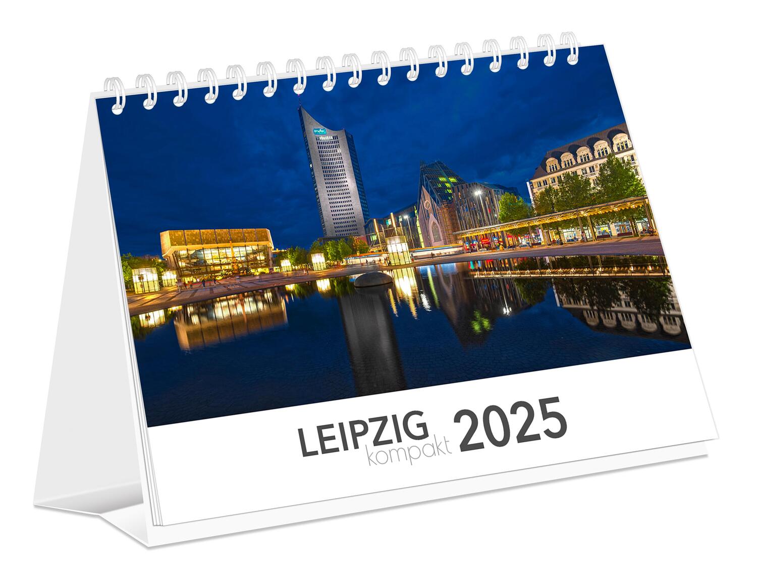 Cover: 9783910680814 | Kalender Leipzig kompakt 2025 | 21 x 15 cm weißes Kalendarium | 2025
