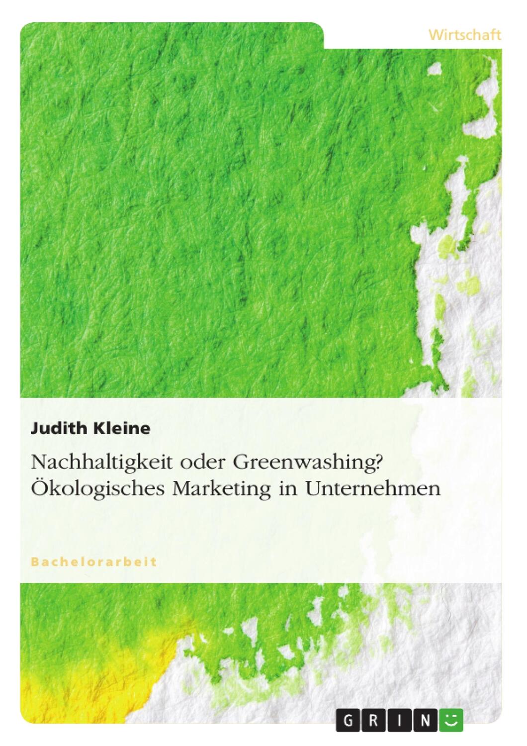 Cover: 9783656176367 | Nachhaltigkeit oder Greenwashing? Ökologisches Marketing in...