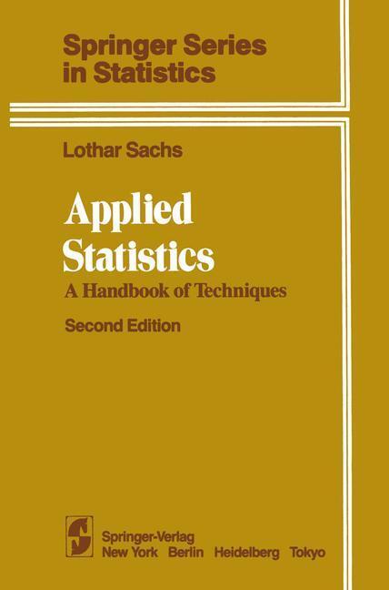 Cover: 9781461297550 | Applied Statistics | A Handbook of Techniques | Lothar Sachs | Buch