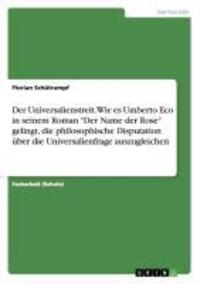 Cover: 9783656442684 | Der Universalienstreit. Wie es Umberto Eco in seinem Roman "Der...