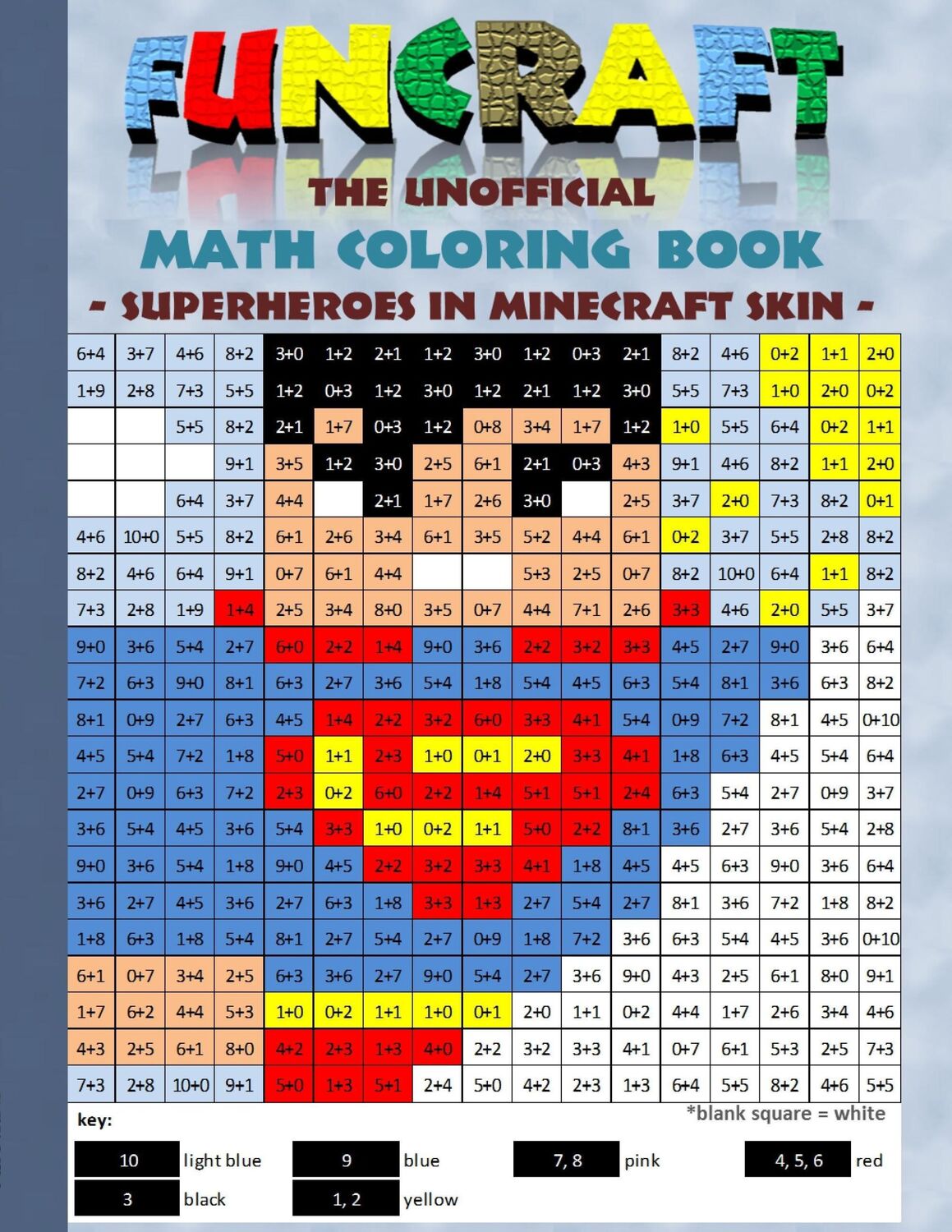 Cover: 9783743138025 | Funcraft - The unofficial Math Coloring Book: Superheroes in...