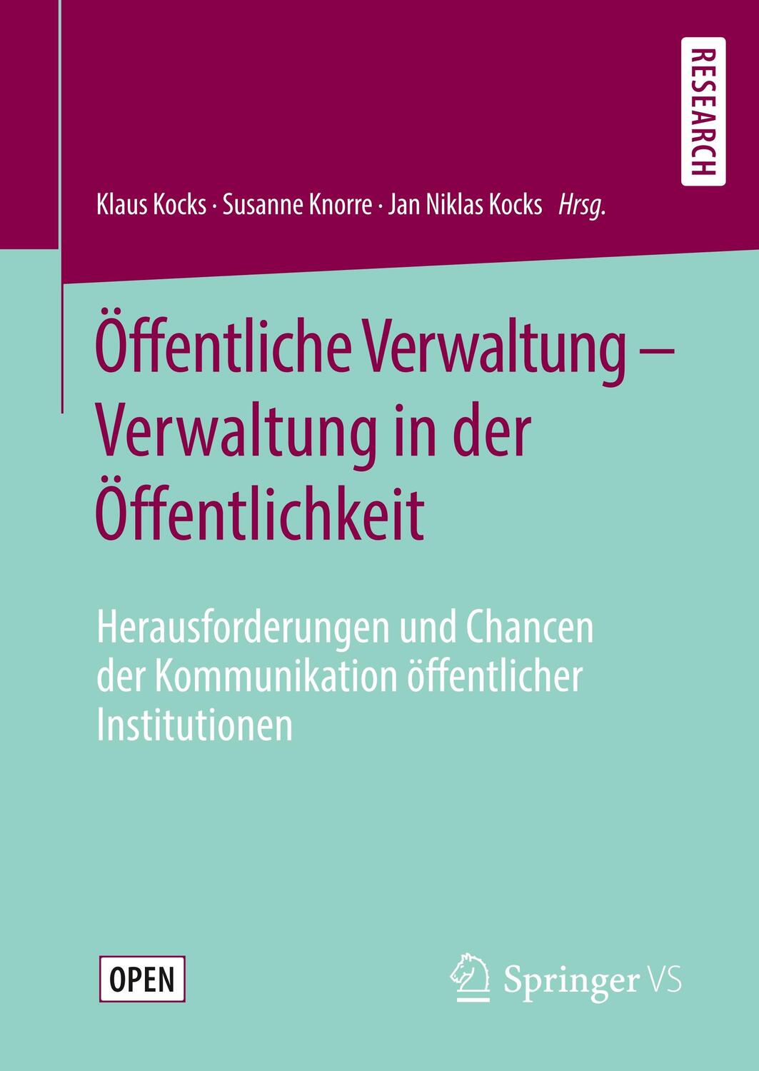 Cover: 9783658280079 | Öffentliche Verwaltung - Verwaltung in der Öffentlichkeit | Buch | IX