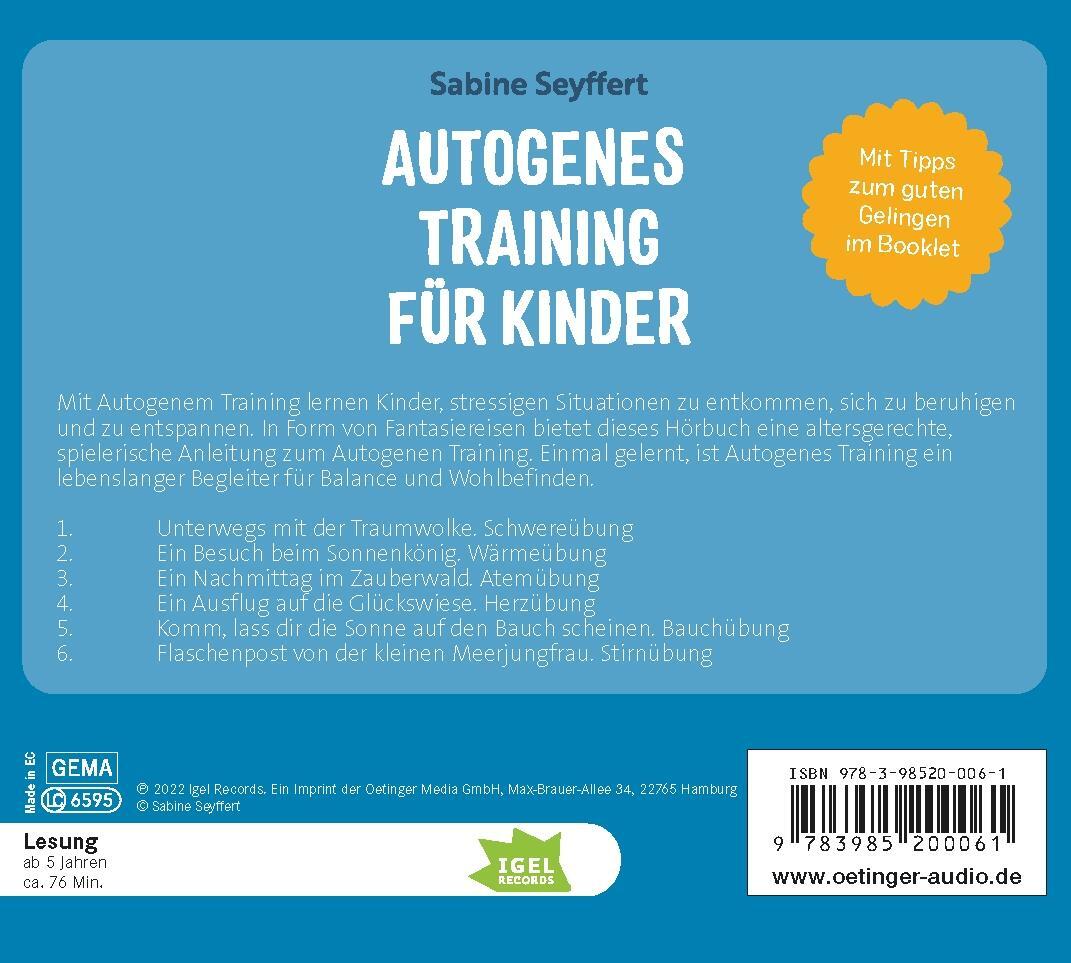 Rückseite: 9783985200061 | FamilyFlow. Autogenes Training für Kinder | Sabine Seyffert | Audio-CD