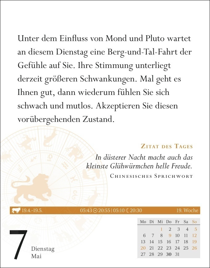 Bild: 9783840031373 | Löwe Sternzeichenkalender 2024: Tagesabreißkalender. Tischkalender...