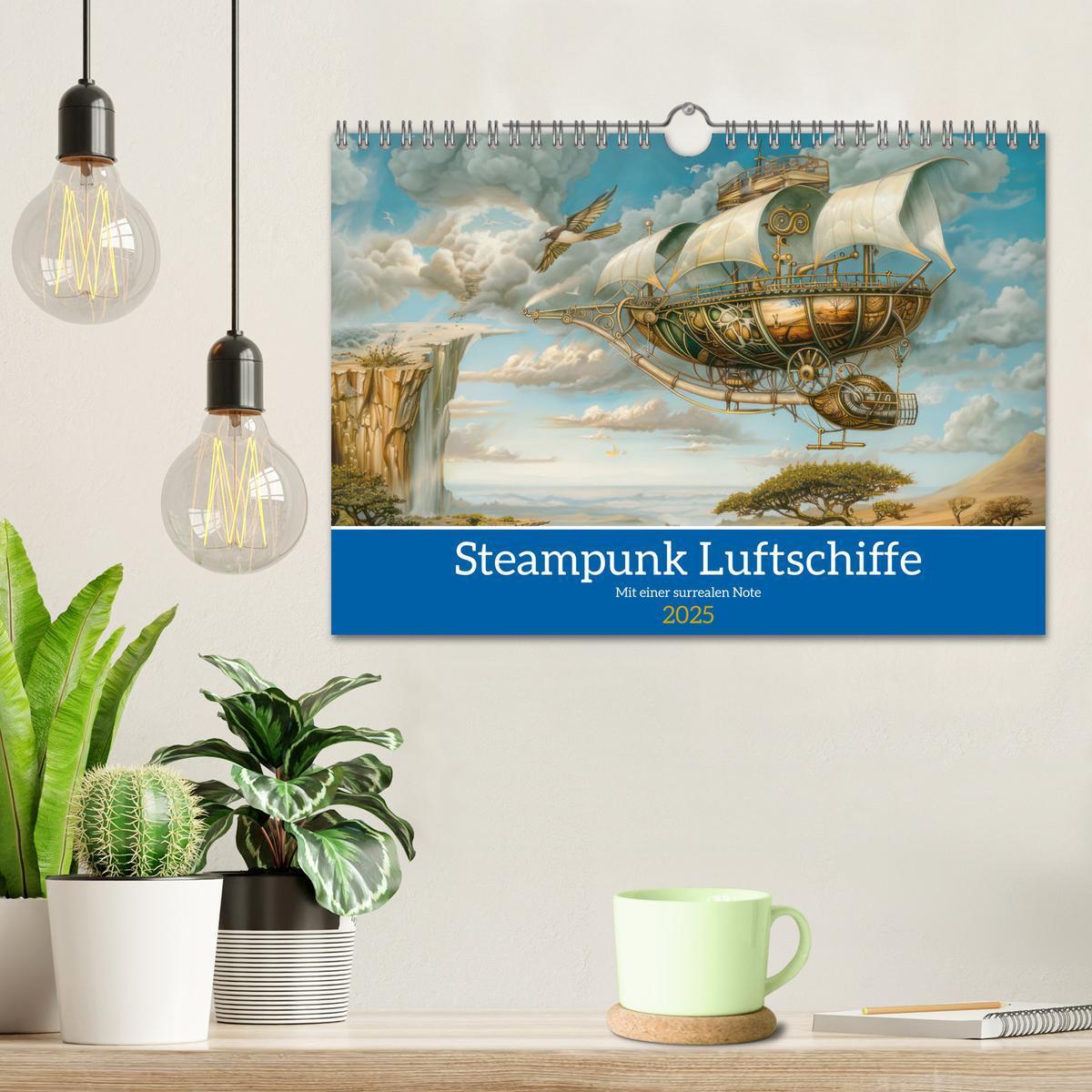 Bild: 9783383807596 | Steampunk Luftschiffe mit einer surrealen Note (Wandkalender 2025...