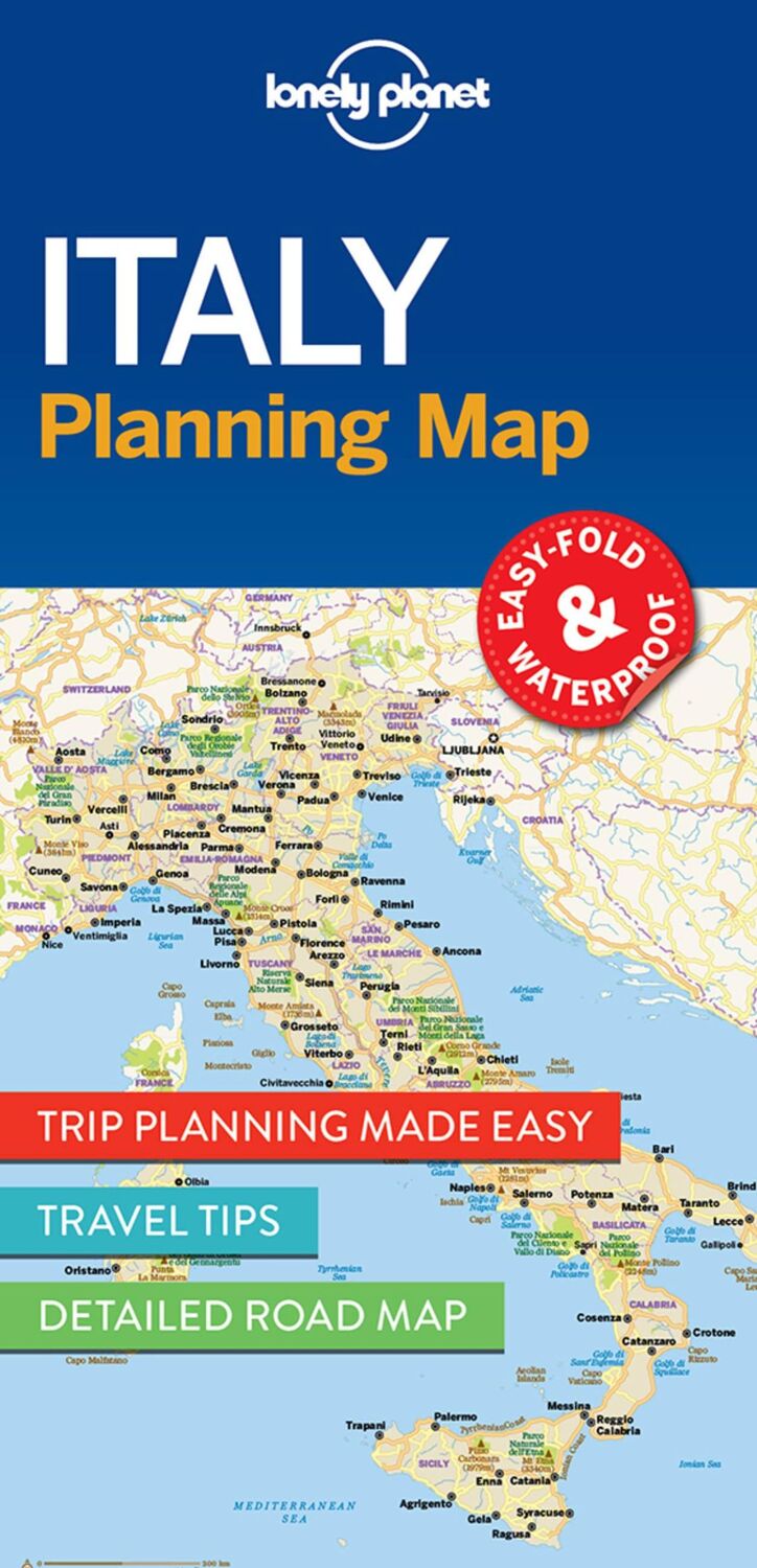 Cover: 9781786579072 | Lonely Planet Italy Planning Map | Lonely Planet | (Land-)Karte | 2017