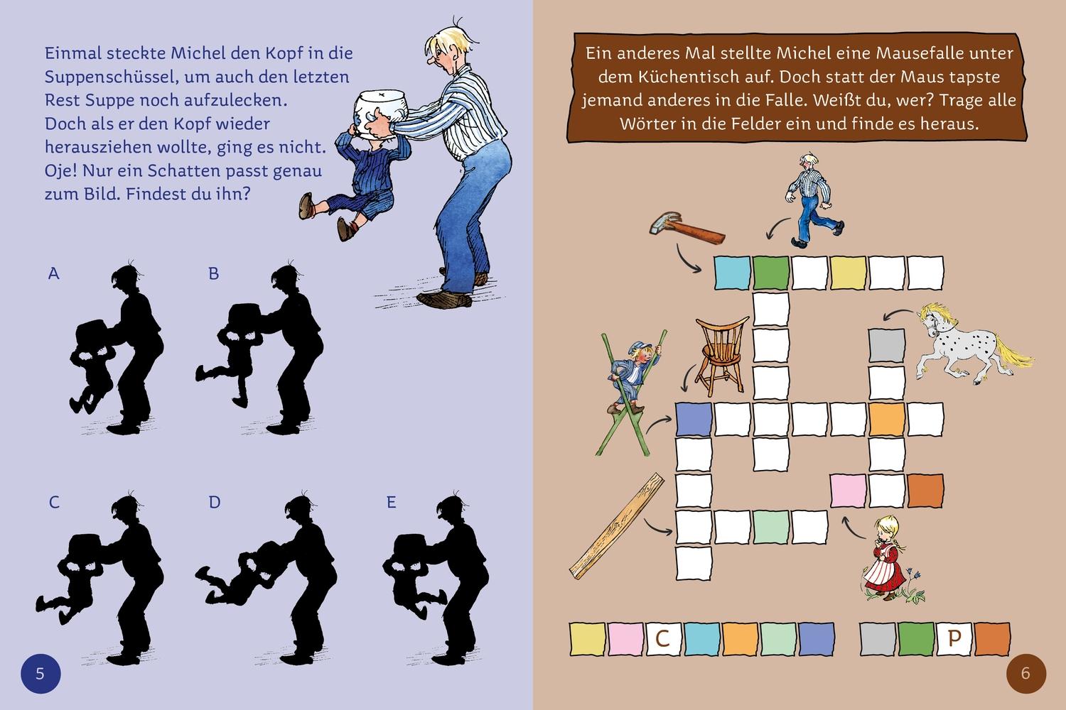 Bild: 4260512187484 | Michel aus Lönneberga. Puzzle im Buch. 100 Teile | Astrid Lindgren