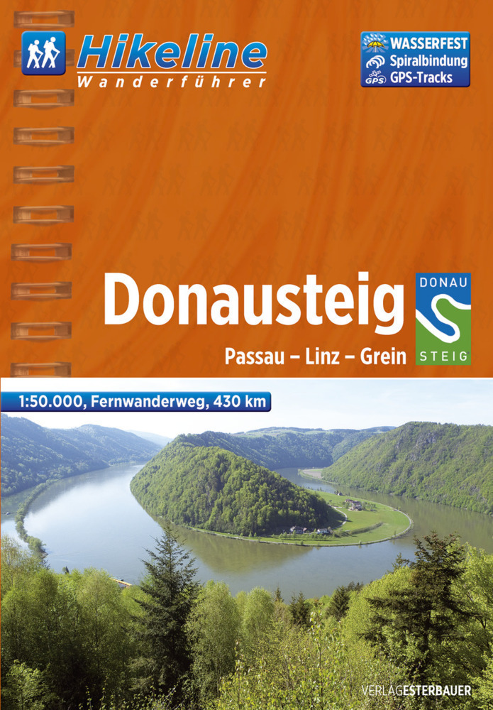 Cover: 9783850005265 | Hikeline Wanderführer Fernwanderweg Donausteig | Esterbauer Verlag