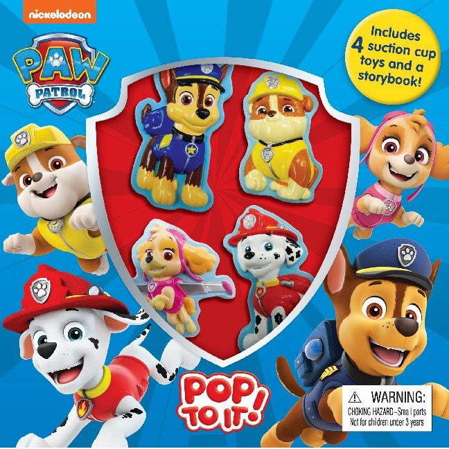 Cover: 9782764351284 | Paw Patrol, Pop to it! | Includes 4 suction cup toys and a storybook!