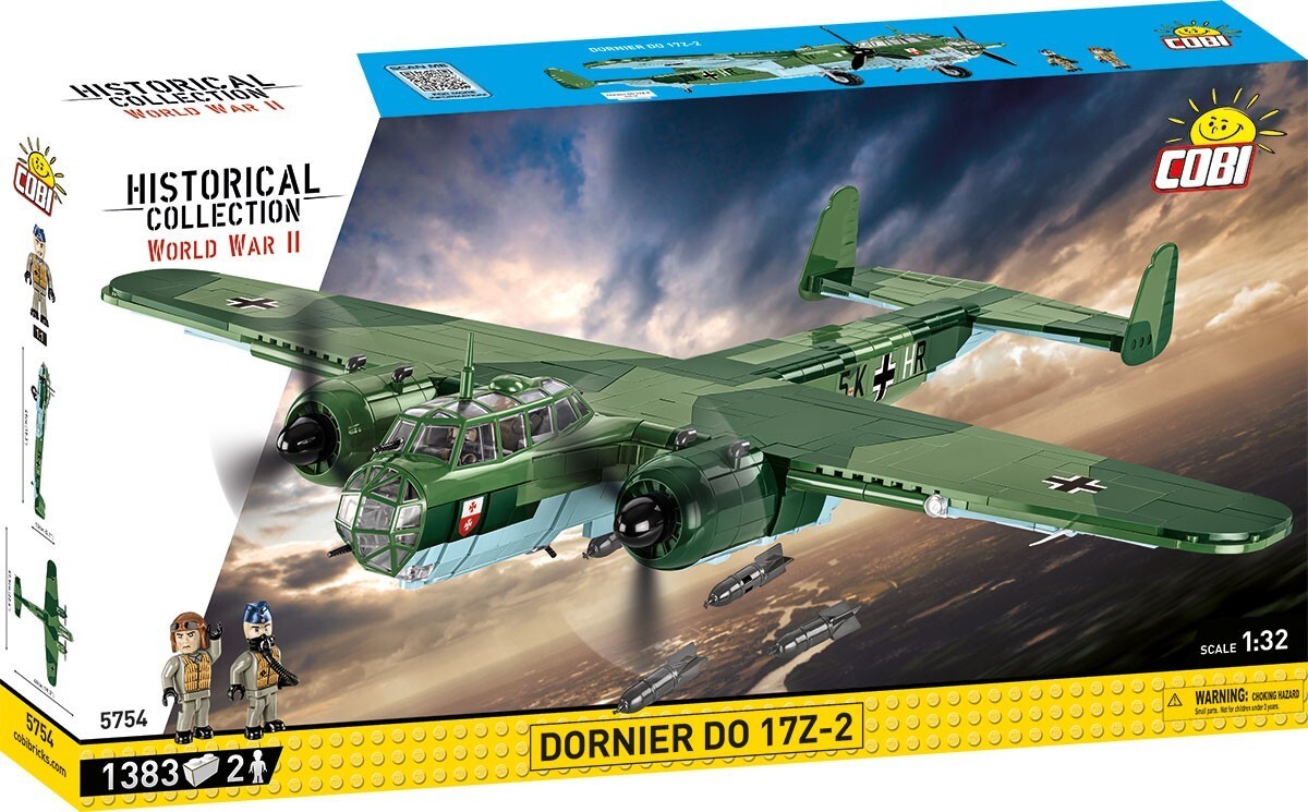 Cover: 5902251057541 | COBI Historical Collection 5754 - Dornier Do17 Z-2, WWII, Flugzeug,...
