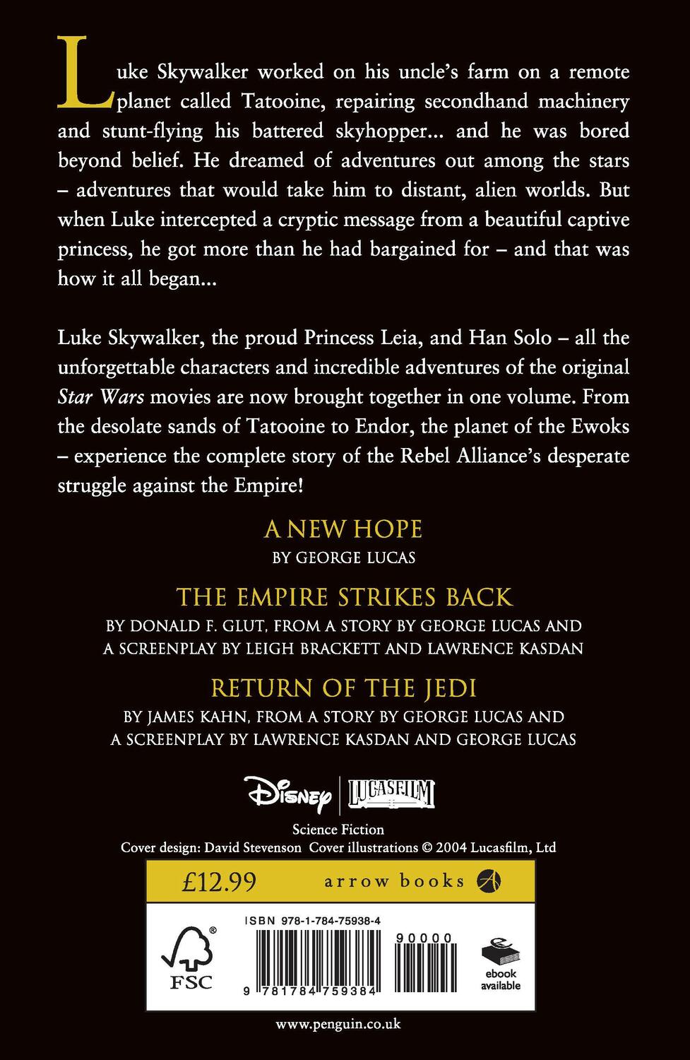 Rückseite: 9781784759384 | Star Wars: Original Trilogy | George Lucas | Taschenbuch | Englisch