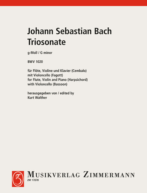 Cover: 9790010178707 | Triosonate g-Moll | Johann Sebastian Bach | Buch | 40 S. | Deutsch