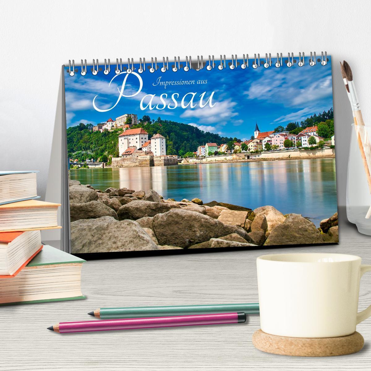 Bild: 9783435055739 | Impressionen aus Passau (Tischkalender 2025 DIN A5 quer), CALVENDO...