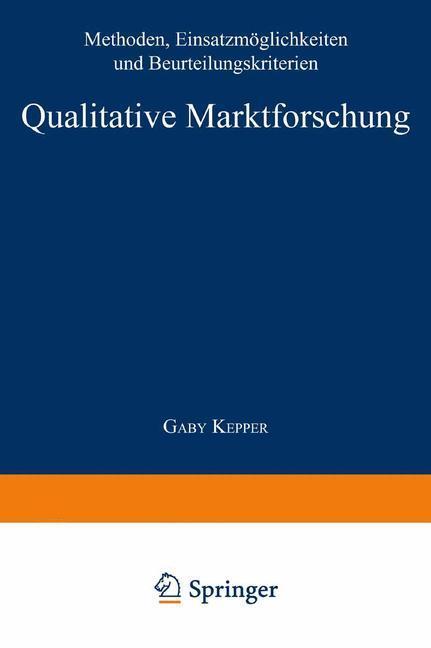 Cover: 9783824402922 | Qualitative Marktforschung | Taschenbuch | Paperback | Deutsch | 1996