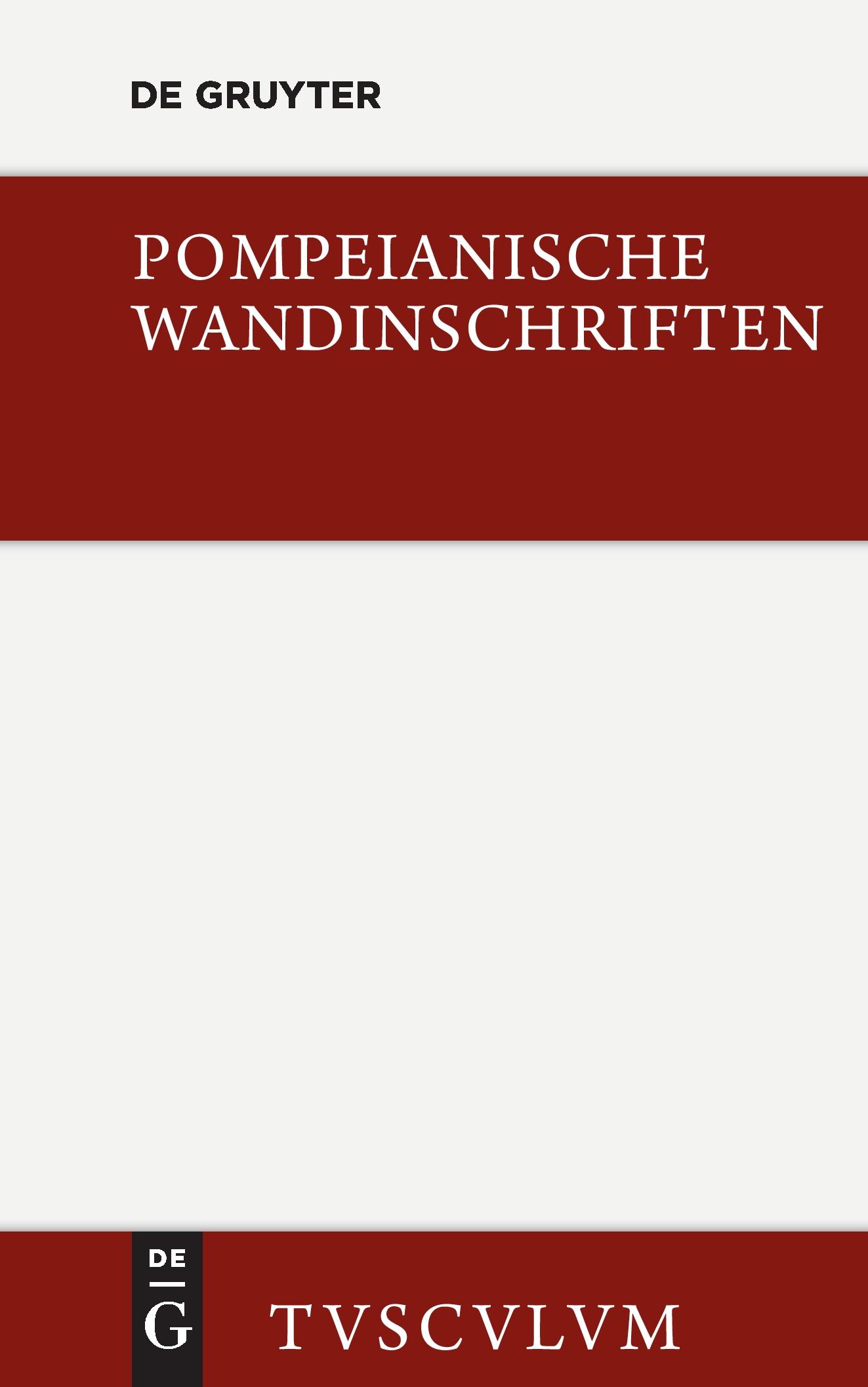 Cover: 9783110360264 | Pompeianische Wandinschriften | Buch | 111 S. | Deutsch | 2014