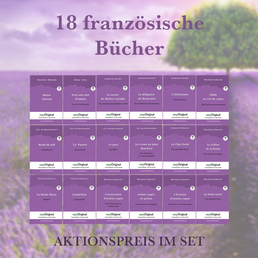 Cover: 9783991127420 | 18 französische Bücher (Bücher + 18 Audio-CDs) - Lesemethode von...