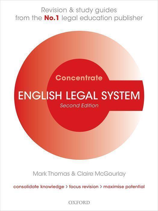 Cover: 9780198855026 | English Legal System Concentrate | Law Revision and Study Guide | Buch