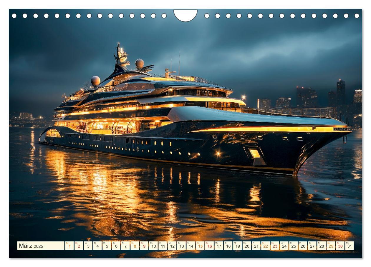 Bild: 9783383855528 | Mega Yachten Fantasien (Wandkalender 2025 DIN A4 quer), CALVENDO...