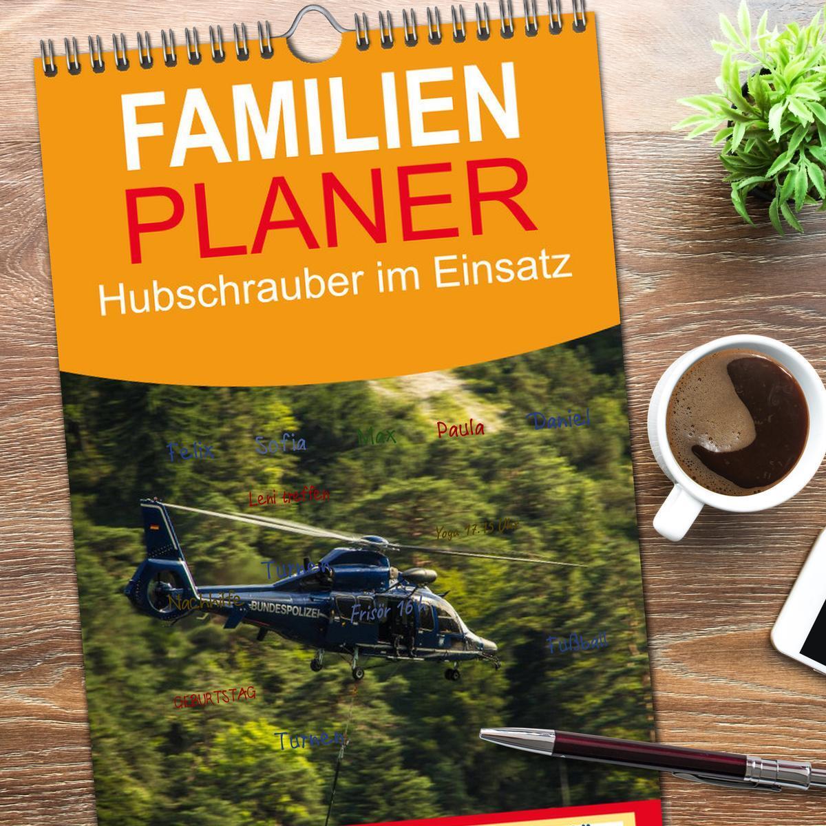 Bild: 9783457113530 | Familienplaner 2025 - Hubschrauber im Einsatz mit 5 Spalten...