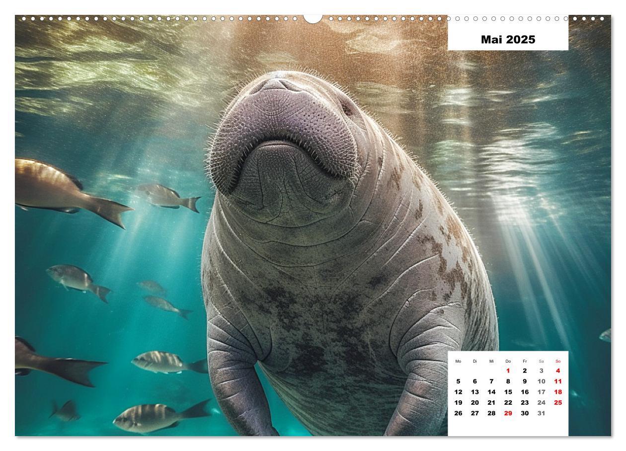 Bild: 9783383893506 | Manatees. Faszinierende Rundschwanzseekühe (Wandkalender 2025 DIN...