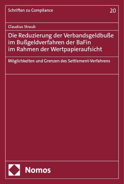 Cover: 9783756016273 | Die Reduzierung der Verbandsgeldbuße im Bußgeldverfahren der BaFin...