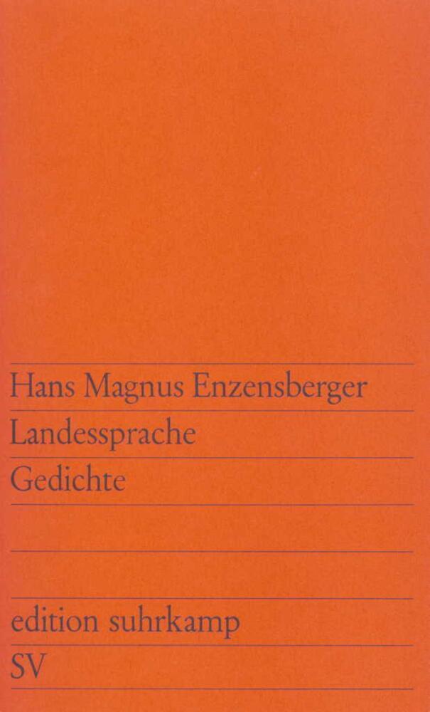 Cover: 9783518103043 | Landessprache | Gedichte | Hans Magnus Enzensberger | Taschenbuch