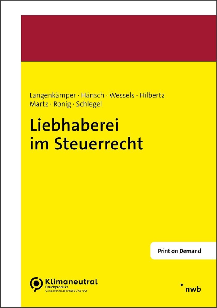 Cover: 9783482684418 | Liebhaberei im Steuerrecht | Bernd Langenkämper (u. a.) | Buch | 2022