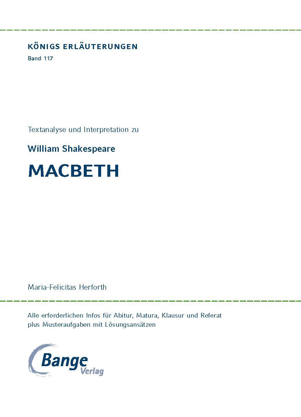 Bild: 9783804419735 | Macbeth | William Shakespeare | Taschenbuch | 126 S. | Deutsch | 2012