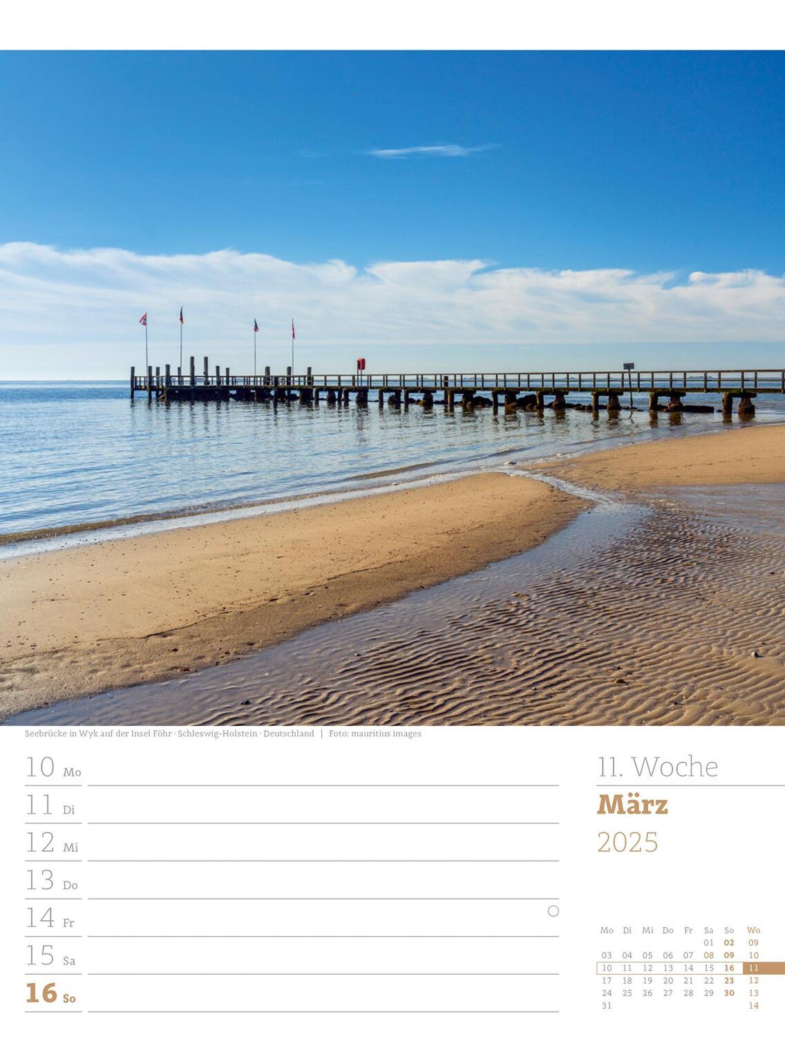 Bild: 9783838435039 | Am Meer - Wochenplaner Kalender 2025 | Ackermann Kunstverlag | 56 S.