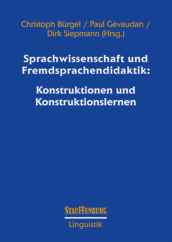 Cover: 9783958091610 | Sprachwissenschaft und Fremdsprachendidaktik: Konstruktionen und...
