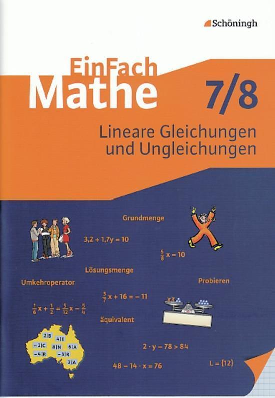 Cover: 9783140373258 | EinFach Mathe. Gleichungen | Jahrgangsstufe 7/8 | Broschüre | 52 S.