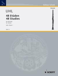 Cover: 9790001098076 | 48 Etudes 1 | Alfred Uhl | Buch | 1984 | Schott Music