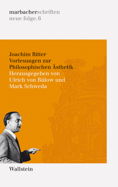 Cover: 9783835307445 | Vorlesungen zur Philosophischen Aesthetik | Joachim Ritter | Buch