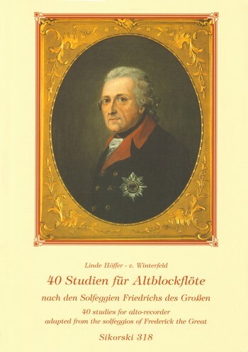 Cover: 9790003002521 | 40 Studien nach den Solfeggien Friedrichs des Großen für Altblockflöte