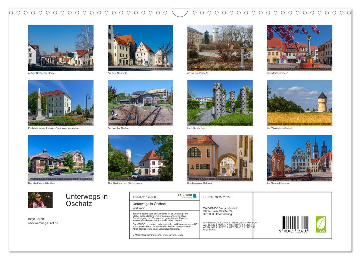 Bild: 9783435323258 | Unterwegs in Oschatz (Wandkalender 2025 DIN A3 quer), CALVENDO...